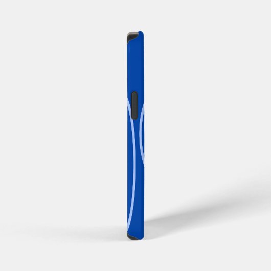 Cirkels en loop op blauwe telefoonhoes iPhone hoesje (Rechterkant)