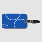 Cirkels en Lus op Blauwe Bagage Label (Voorkant (horizontaal))