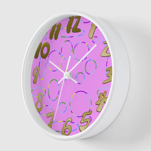 Cirkels en lussen Moderne Roze Magenta (Hoek)