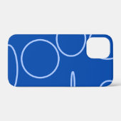 Cirkels en lussen op blauw Case-Mate iPhone case (Achterkant (horizontaal))