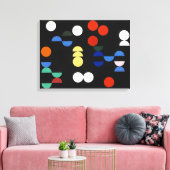 cirkels en puntstukjes | Sophie Taeuber-Arp | Canvas Afdruk (Insitu (Woonkamer))