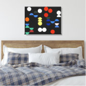 cirkels en puntstukjes | Sophie Taeuber-Arp | Canvas Afdruk (Insitu (Slaapkamer))