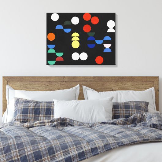 cirkels en puntstukjes | Sophie Taeuber-Arp | Canvas Afdruk (Insitu (Slaapkamer))