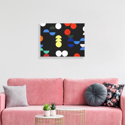 cirkels en puntstukjes | Sophie Taeuber-Arp | Canvas Afdruk (Insitu (Woonkamer))