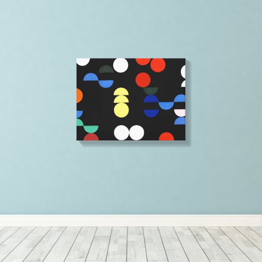 cirkels en puntstukjes | Sophie Taeuber-Arp | Canvas Afdruk (Insitu (Houten vloer))