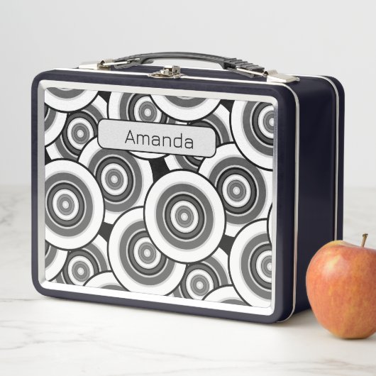 Cirkels en ringen geometrisch zwart-wit patroon (In situ)