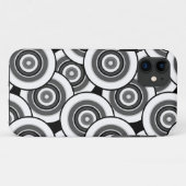 Cirkels en ringen geometrisch zwart-wit patroon Case-Mate iPhone case (Achterkant (horizontaal))