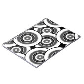Cirkels en ringen geometrisch zwart-wit patroon notitieboek (Linkerzijde)