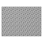 Cirkels en ringen geometrisch zwart-wit patroon tafelkleed (Voorkant (Horizontaal))