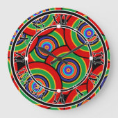 Cirkels en ringen retro grote klok (Voorkant)