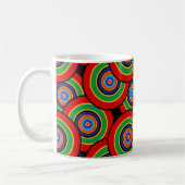 Cirkels en ringen retro koffiemok (Links)