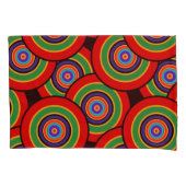 Cirkels en ringen retro kussensloop (Voorkant)