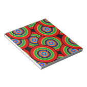 Cirkels en ringen retro notitieblok (Schuin)