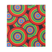 Cirkels en ringen retro notitieblok (Voorkant)