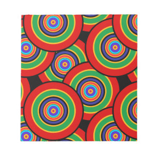 Cirkels en ringen retro notitieblok