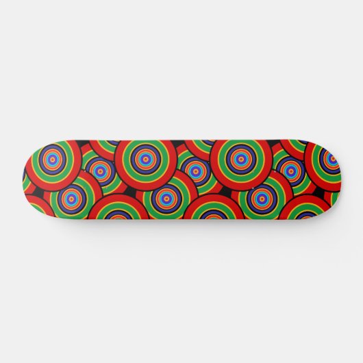 Cirkels en ringen retro persoonlijk skateboard (Horizontaal)