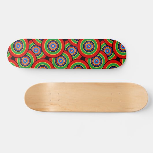 Cirkels en ringen retro persoonlijk skateboard (Horizontaal)