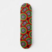 Cirkels en ringen retro persoonlijk skateboard (Voorkant)