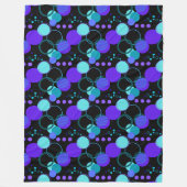 Cirkels en ronde vormen Patroon in zwart Fleece Deken (Voorkant)