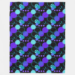 Cirkels en ronde vormen Patroon in zwart Fleece Deken