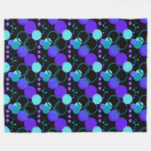 Cirkels en ronde vormen Patroon in zwart Fleece Deken (Voorkant (Horizontaal))