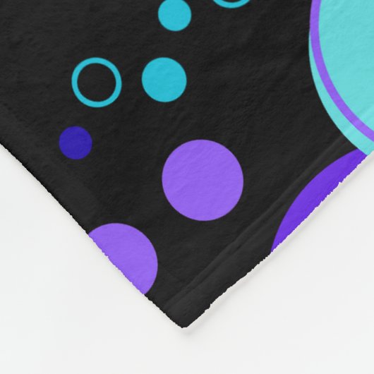 Cirkels en ronde vormen Patroon in zwart Fleece Deken (Hoek)