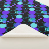 Cirkels en ronde vormen Patroon in zwart Sherpa Deken (3/4)