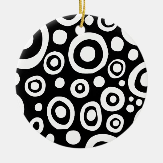 cirkels en spots 01 keramisch ornament (Voorkant)