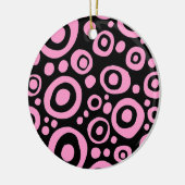 Cirkels en spots 02 - Roze Keramisch Ornament (Links)