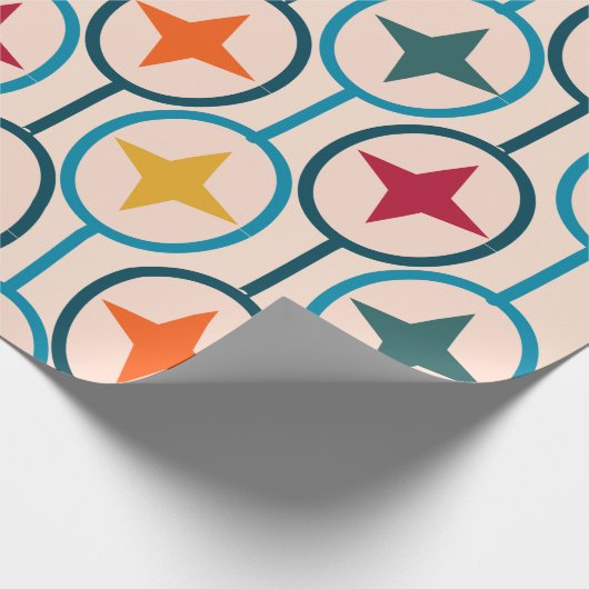 cirkels en sterren cadeaupapier (Hoek)