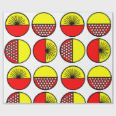 cirkels en sterren cadeaupapier (Vlak)