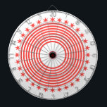Cirkels en sterren Oogspel Night Dartbord<br><div class="desc">Een gedurfde concentrische cirkels en sterren stieren een 'eye game night dart board' om thuis plezier te hebben in het gezin.</div>