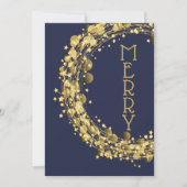 Cirkels en sterren op Navy Blue Feestdagenkaart (Voorkant)