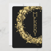 Cirkels en sterren op zwarte kerst niet-foto's feestdagenkaart (Voorkant)