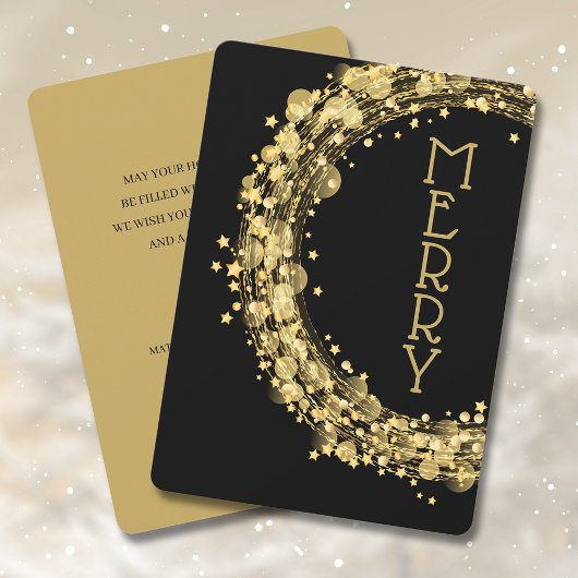 Cirkels en sterren op zwarte kerst niet-foto's feestdagenkaart