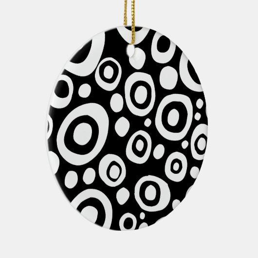 Cirkels en stippen 03 keramisch ornament (Rechts)