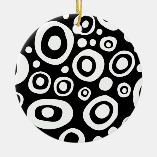 Cirkels en Stippen 04 Keramisch Ornament (Voorkant)