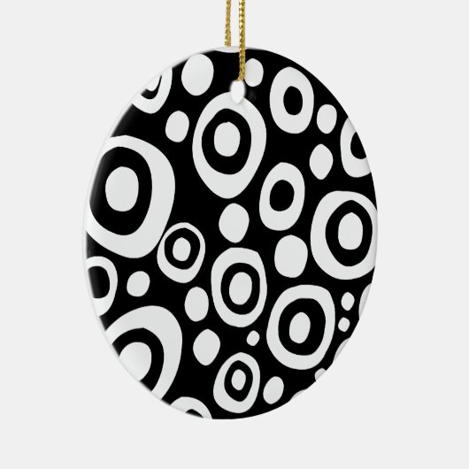 Cirkels en stippen 07 keramisch ornament (Rechts)