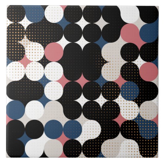 Cirkels en stippen tegeltje (Voorkant)