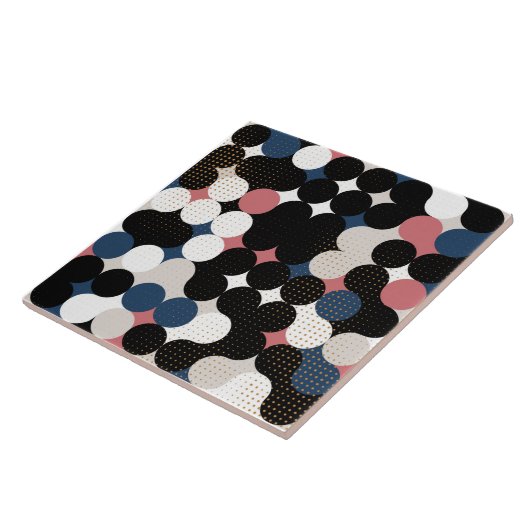 Cirkels en stippen tegeltje (Zijkant)