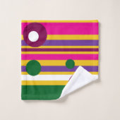 Cirkels en strepen gewaagd modern bad handdoek (Wasdoekje)