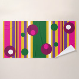 Cirkels en strepen gewaagd modern bad handdoek