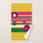 Cirkels en strepen gewaagd modern bad handdoek (Handdoek)