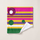 Cirkels en strepen gewaagd modern bad handdoek (Wasdoekje)