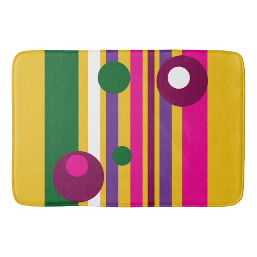 Cirkels en strepen gewaagd modern badmat (Voorkant)