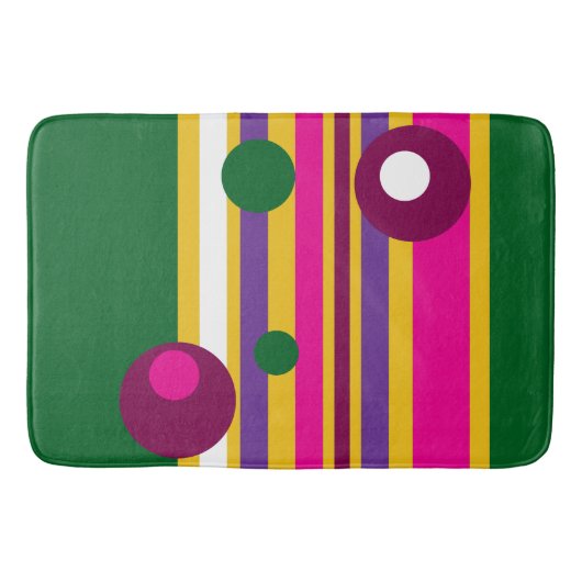 Cirkels en strepen gewaagd modern badmat (Voorkant)