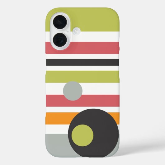 Cirkels en strepen gewaagd modern Case-Mate iPhone case (Achterkant)