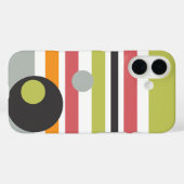 Cirkels en strepen gewaagd modern Case-Mate iPhone case (Achterkant (horizontaal))