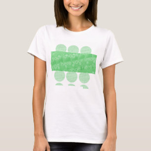 Cirkels en teksteffect t-shirt