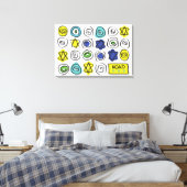 CIRKELS EN VIERKANTEN Bar Mitzvah Inloggen Board Canvas Afdruk (Insitu (Slaapkamer))